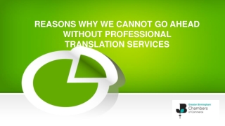 REASONS WHY WE CANNOT GO AHEAD WITHOUT PROFESSIONAL TRANSLATION SERVICES