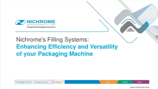 Nichrome's Filling Systems:  Enhancing Efficiency and Versatility of your Packaging Machine