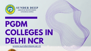 PGDM Courses in Delhi NCR |Sunderdeep Group of Institutions