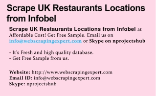 Scrape UK Restaurants Locations from Infobel