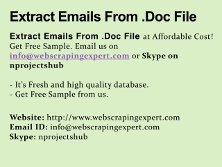 Extract Emails From .Doc File