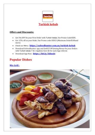 Turkish kebab restaurant malaga takeaway, WA - 5% Off