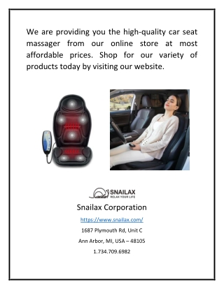 Car Seat Massager | Snailax