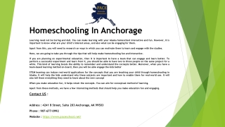 Homeschooling In Anchorage