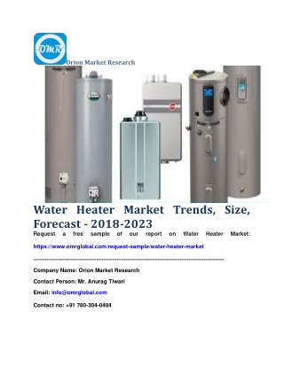 Water Heater Market Trends, Size, Forecast - 2018-2023