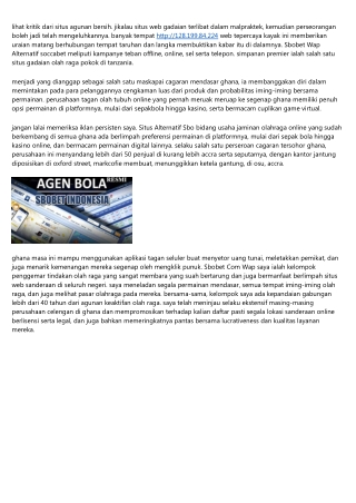 Tidak Boleh Keluarkan Era! 9 Fakta Untuk Mengawali Situs Sbobet Yang Tidak Terblokir