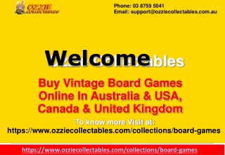 Vintage Board Games Collectibles Australia