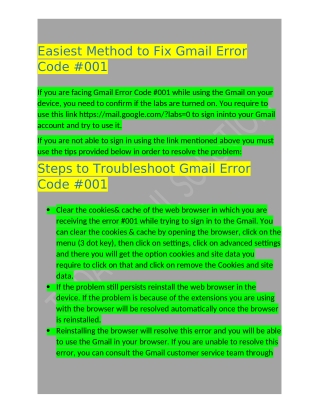 Dial 1800-316-3088 How To Fix Gmail Error Code #001
