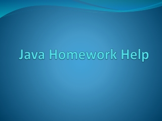 Java Homework Help