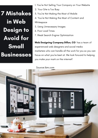 7 Mistakes in Web Design to Avoid for Small Businesses