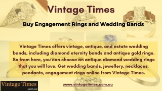 Buy Engagement Rings and Wedding Bands at VintageTimes