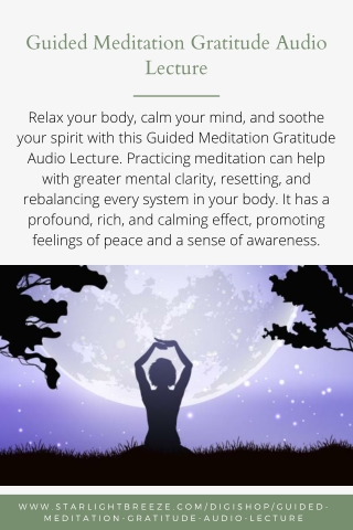 Guided Meditation Gratitude Audio Lecture - Digishop - Starlight Breeze Guided Meditations