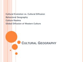 Cultural Geography