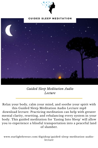 Guided Sleep Meditation Audio Lecture