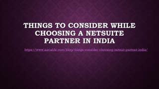 Things to Consider While Choosing A Netsuite Partner in India