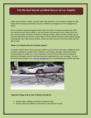 The Best Los Angeles bicycle accident lawyer for instant claims! | Grayson & Grayson