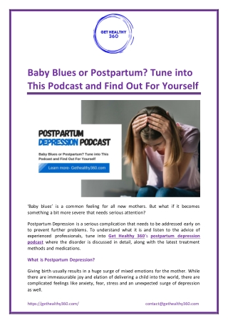 Baby Blues or Postpartum? Tune into This Podcast and Find Out For Yourself