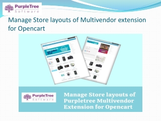 Manage Store layouts of Multivendor extension for Opencart