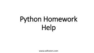 Python Homework Help