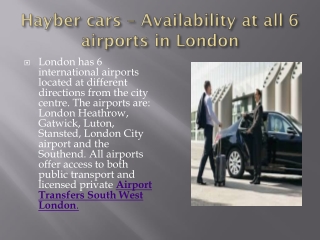 Hayber cars – create a smooth way for London Luton airport taxi