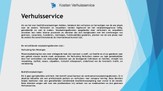 Verhuisservice