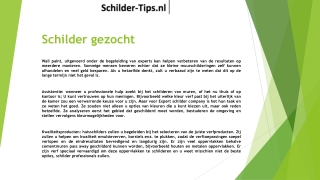 Schilder gezocht