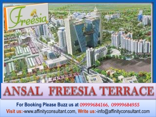 Ansal Freesia Terrace || Ansal Group @ 09999684955