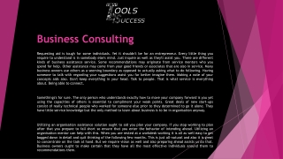 Business Consulting