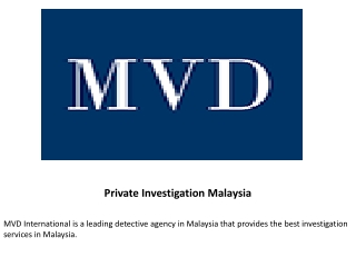 Private Investigation Malaysia