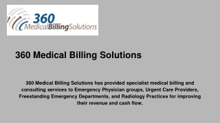 Arizona Medical Billing Software - 360 Medical Billing Solutions