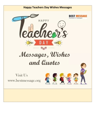 Happy Teachers Day Messages, Wishes and Quotes