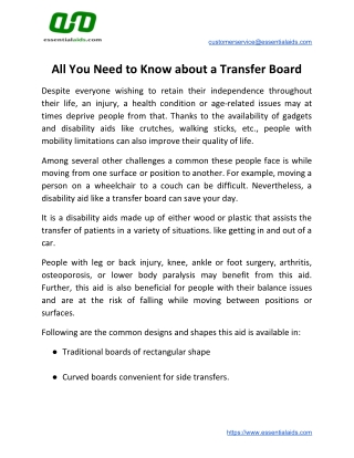 All You Need to Know about a Transfer Board