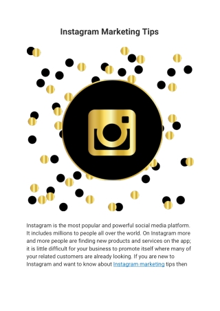 Instagram Marketing Tips