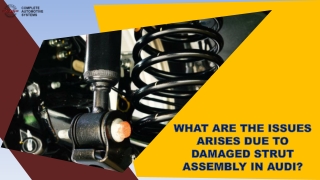 What are the Issues Arises Due to Damaged Strut Assembly in Audi