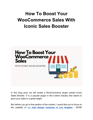 How To Boost Your WooCommerce Sales With Iconic Sales Booster