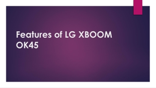 Features of LG XBOOM OK45