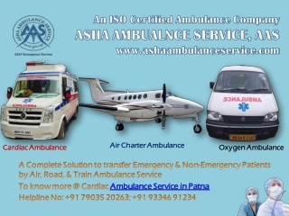 Hire your Most Reliable Domestic Ambulance Service in Patna | AAS