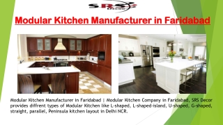 Modular Kitchen Manufacturer in Faridabad | Modular Kitchen Company in Faridabad