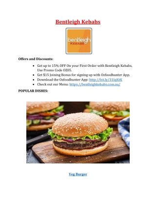 15% OFF - Bentleigh Kebabs takeaway Menu, VIC