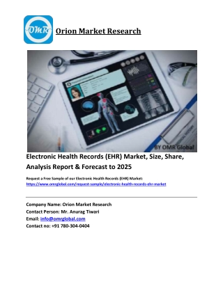 Electronic Health Records (EHR) Market Size, Industry Trends, Share and Forecast 2018-2023