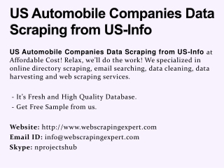 US Automobile Companies Data Scraping from US-Info