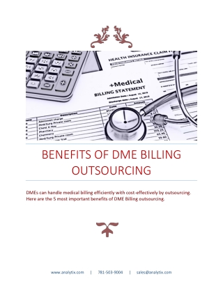 Benefits of DME Billing Outsourcing