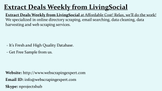 Extract Deals Weekly from LivingSocial