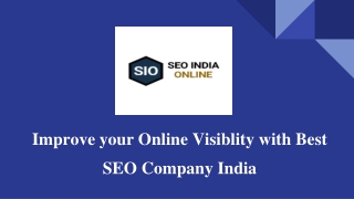 Improve Your business visiblity with best SEO Company India