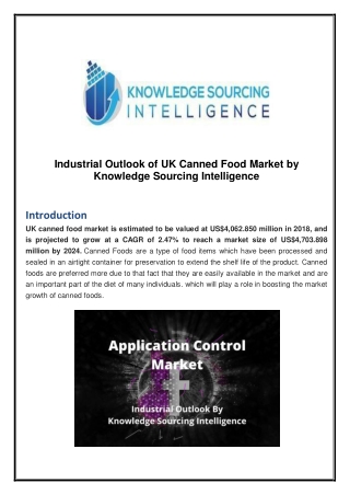 Industrial Outlook on UK Canned Food Market by Knowledge Sourcing