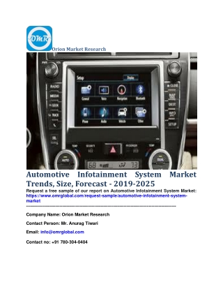 Automotive Infotainment System Market Trends, Size, Forecast - 2019-2025