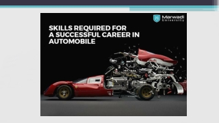 Competencies & Skills required to have a successful career in Automobile Engineering