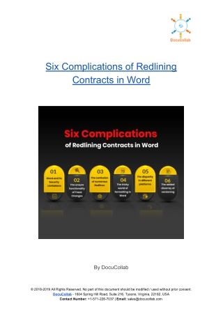 Six Complications of Redlining Contracts in Word