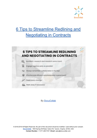 6 Tips to Streamline Redlining and Negotiating in Contracts