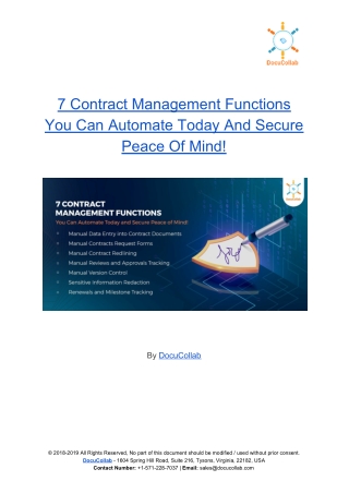 7 Contract Management Functions You Can Automate Today And Secure Peace Of Mind!